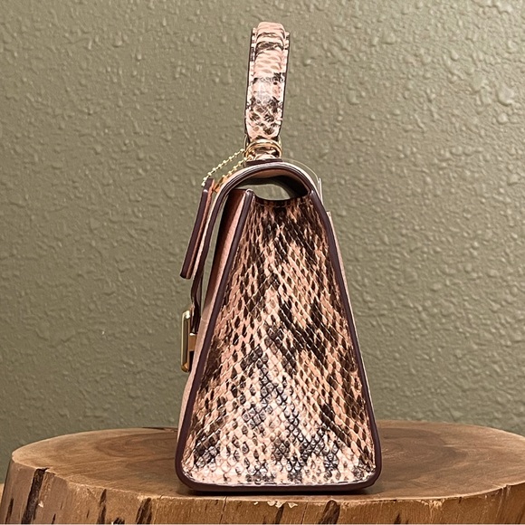 NWT COACH PEPPER SNAKE EMBOSSED SATCHEL - Picture 8 of 16